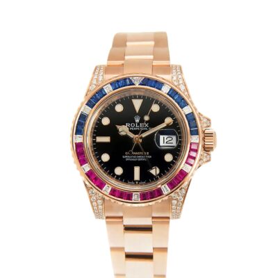 Rolex Submariner Golden Blue / Red Diamond Black Dial 40mm