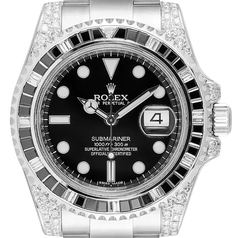 Rolex Submariner Date Silver Black Diamond, 40mm, Ref#116610LN - Image 3